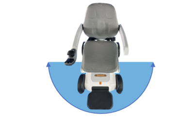 屋外や狭い屋内空間もスムーズな移動が可能